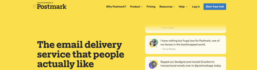 Sendgrid Alternative: postmark